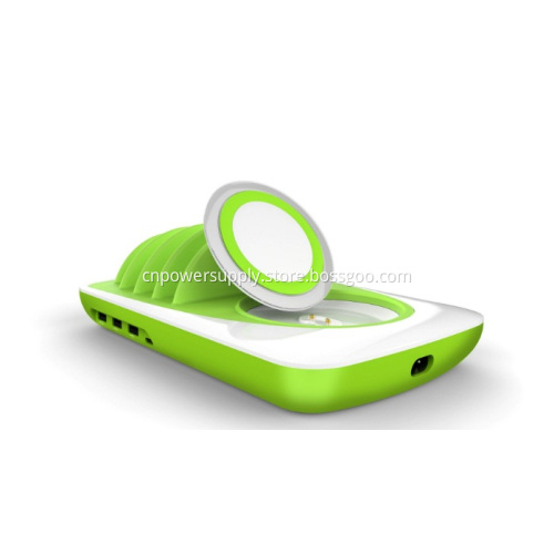 4 USB Charging Station With Separate Wireless Charger